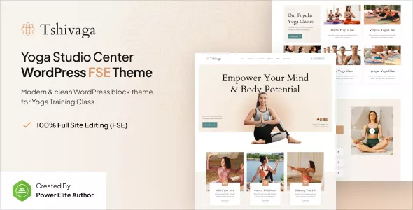 Tshivaga - Yoga Studio & Training Center FSE WordPress Theme