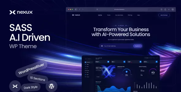 Nexux - AI Saas Landing Page WordPress Theme