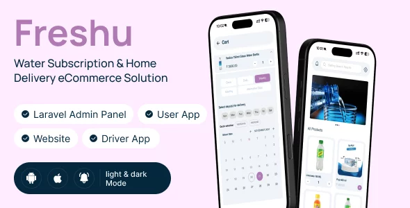 Freshu - Water Subscription App and Delivery eCommerce Flutter Mobile App