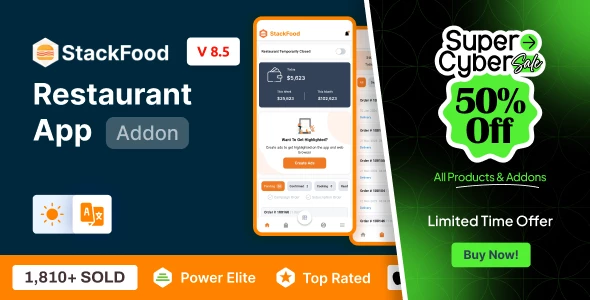 StackFood Multi Restaurant - Food Ordering Restaurant App