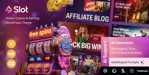 Slot - Online Casino & Betting WordPress Theme