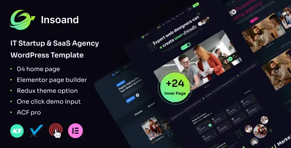 Insoand - IT Startup & SaaS Agency WordPress Theme