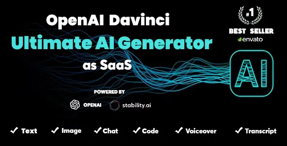 OpenAI Davinci v4.2 - AI Writing Assistant and Content Creator as SaaS