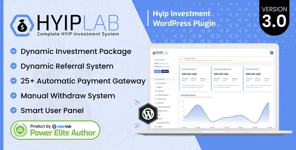 HYIPLab v3.0 - HYIP Investment WordPress Plugin