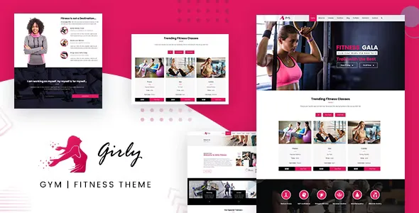 Girly Gym v2.5 - Gym Fitness WordPress Theme