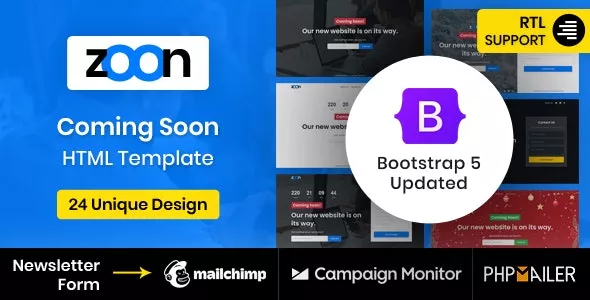 Zoon v2.0 - Coming Soon Template