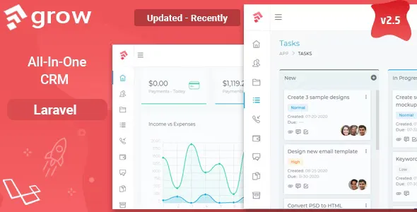 Grow CRM v2.3 - Laravel Project Management