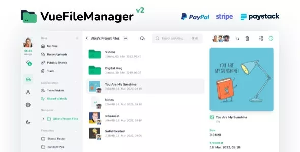 Vue File Manager Pro v2.2.7 - Your Professional Storage Cloud Platform