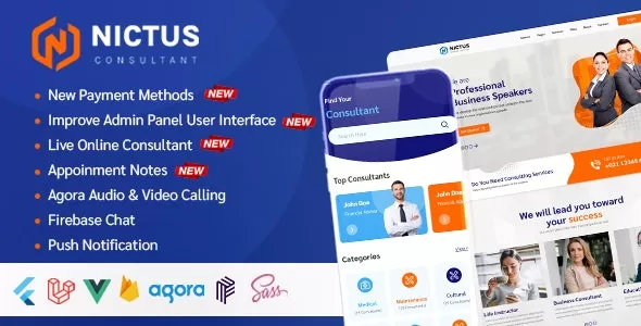 Nictus Consultation v1.1.3 - Complete Online Appointment Booking Solution with Flutter Mobile App & Laravel