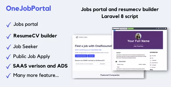 OneJobPortal v1.0.9 - Jobs Board and Resume Builder