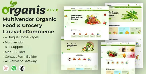 Organis v1.2.1 - Multivendor Organic Food & Grocery Laravel eCommerce