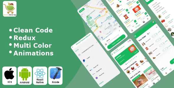 Grocery App - Grocery Delivery App React Native iOS / Android App Template