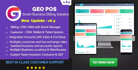 Geo POS v8.2 - Point of Sale, Billing and Stock Manager Application