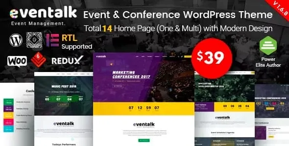 EvnTalk v1.7.3 - Event Conference WordPress Theme