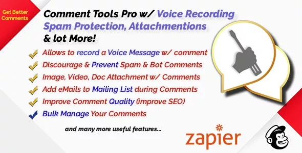 Comment Tools with Auto Moderation, Spam Protection, Attachment, Mailing List Opt-in v5.4.0