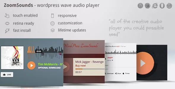ZoomSounds v6.90 - WordPress Wave Audio Player with Playlist