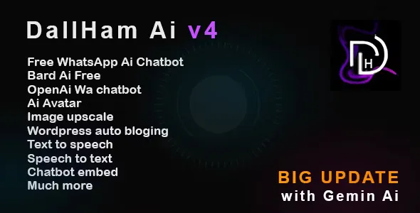 DallHam v3.9 - Gemini Ai, WhatsApp Chatbot, Avatar Maker SAAS System