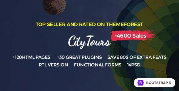 CityTours v5.7 - Travel and Hotels Site Template