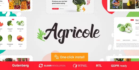 Agricole v1.1.2 - Organic Food & Agriculture WordPress Theme