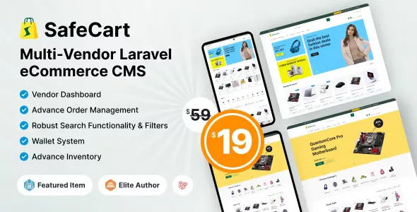 Safecart v2.1.0 - Multi-Vendor Laravel eCommerce platform