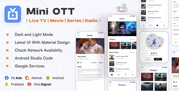 Mini OTT v2.0 - Live TV, Streaming, Movie, Radio