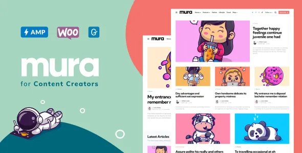 Mura v1.6.6 - WordPress Theme for Content Creators