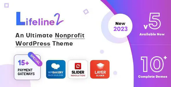 Lifeline 2 v6.5 - An Ultimate Nonprofit WordPress Theme for Charity, Fundraising and NGO Organizations