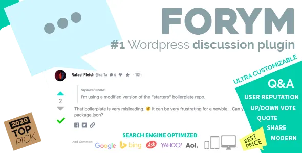 Forym v1.5.8 - Modern Discussion Forum for Wordpress