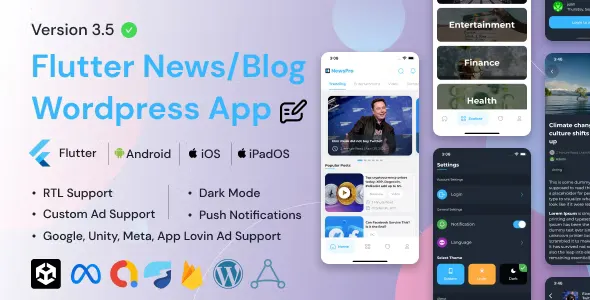 NewsPro v3.5.0 - Blog / News / Article App for Wordpress