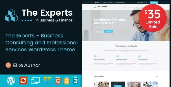 The Experts v3.2 - Business Consulting and Professional Services WordPress Theme