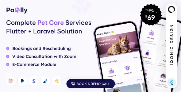 Pawlly v2.0 - All-in-one Pet Care Solution in Flutter + Laravel with ChatGPT