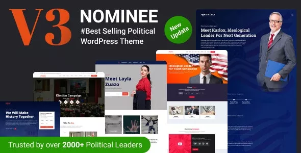 Nominee v3.8 - Political WordPress Theme for Candidate/Political Leader