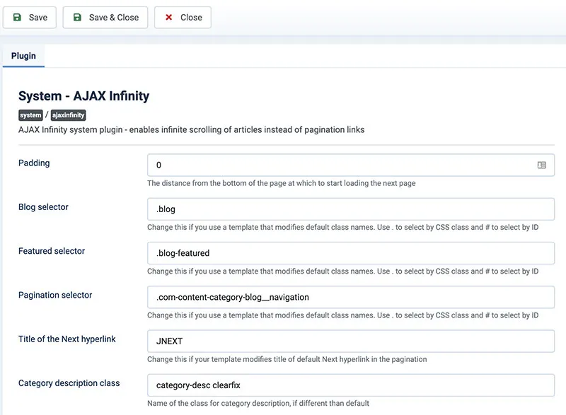 AJAX Infinity v1.6.2