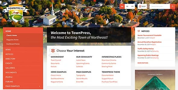 TownPress v3.8.6 - Municipality & Town Government WordPress Theme