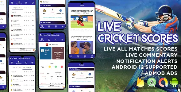 Live Cricket Score, Cricket Live Line Commentary, IPL Scores, Live Ball by Ball Commentary v1.0.2