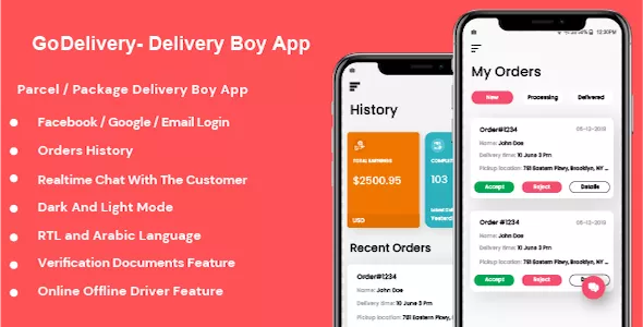 GoDelivery v1.0.1 - Delivery Software for Managing Your Local Deliveries - DeliveryBoy App
