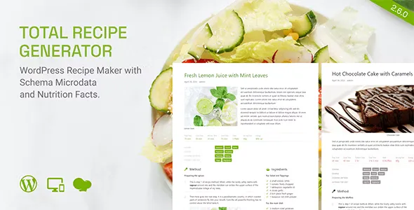 Total Recipe Generator v2.6.0 - WordPress Recipe Maker with Schema and Nutrition Facts