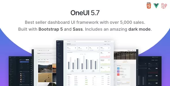 OneUI v5.7 - Bootstrap 5 Admin Dashboard Template, Vue Edition & Laravel 10 Starter Kit