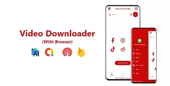 Video Downloader with Browser - ADMOB, FIREBASE, ONESIGNAL