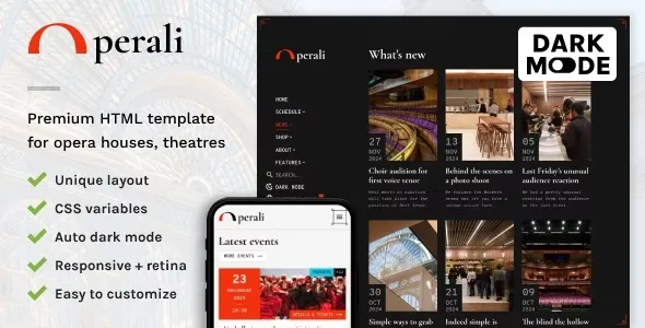 Operali - Theatre and Performing Arts HTML Site Template