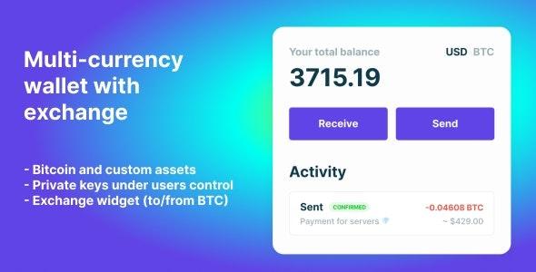 Bitcoin, Ethereum, ERC20 Crypto Wallets with Exchange v1.1.1523