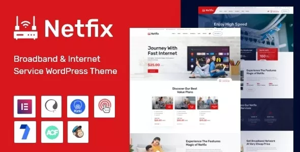 Netfix v1.1.8 - Broadband & Internet Services WordPress Theme