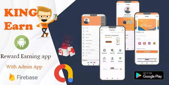 KingEarn v3.0 - Android Rewards Earning App With Admin App