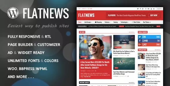 FlatNews v5.8 - Responsive Magazine WordPress Theme