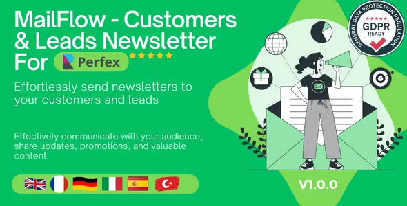 MailFlow v1.1.0 - Customers & Leads Newsletter for Perfex CRM