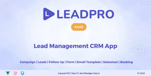 LeadPro SAAS v1.0.1 - Lead & Call Center Management CRM