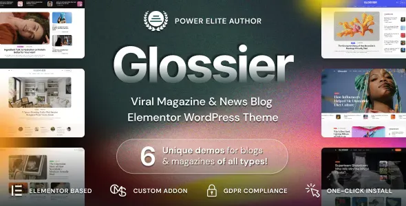 Glossier v1.0.3 - Newspaper & Viral Magazine WordPress Theme