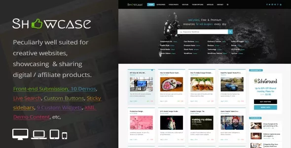 Showcase v3.6 - Responsive WordPress Grid / Masonry Blog Theme