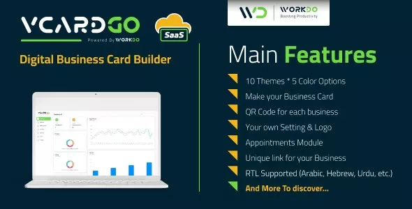 vCardGo SaaS v4.5 - Digital Business Card Builder