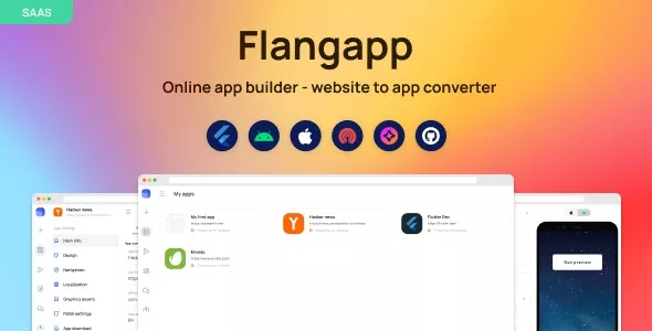 Flangapp v1.7 - SAAS Online App Builder from Website
